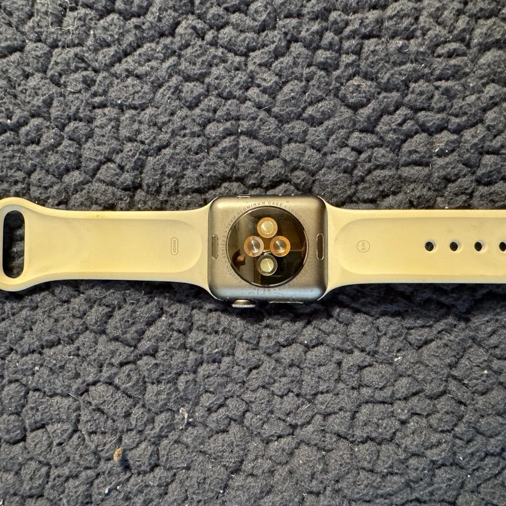 Apple Watch Series 2 38mm with White, Blue, and Black Bands